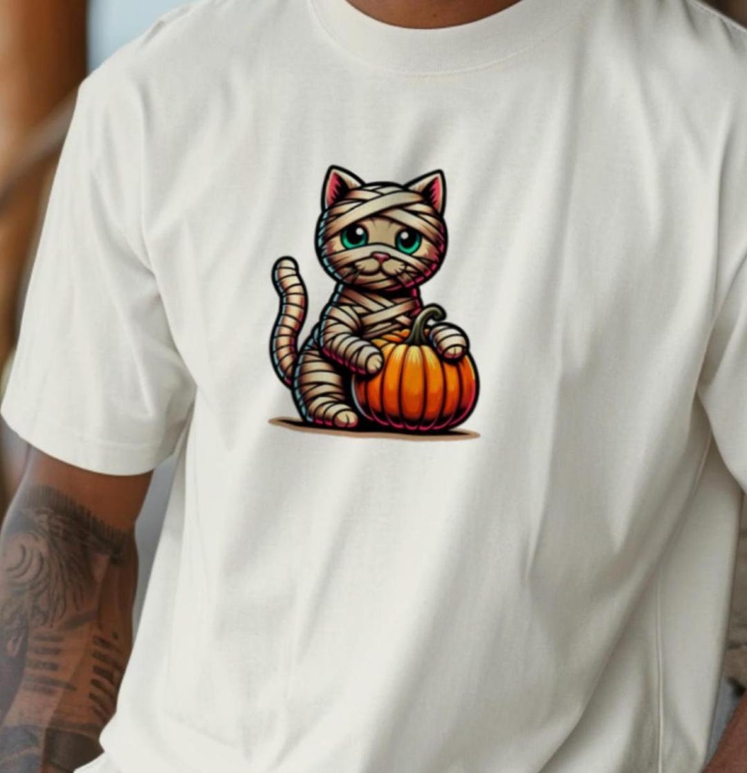 Cute Mummy Cat Digital Download – Halloween Pumpkin Clipart, Spooky ...