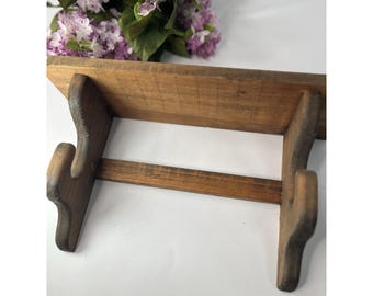 Vintage Wooden Wall Shelf Primitive Cottagecore Grandmacore