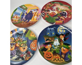 1993 95 97 Vintage McDonald's Melamine Plates Set of 4 Ronald Grimace Birdie