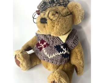 Pickford Bears Sherwood Messing Knoopbeer Pluche Met Bril Trui Hoed
