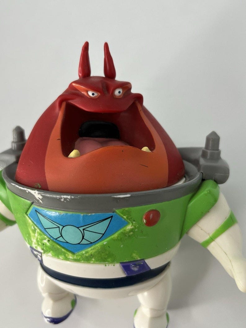 Figura de juguete de refuerzo de Comando Estelar de Buzz Lightyear de Toy Story 2 de Disney Pixar de 1999 imagen 11