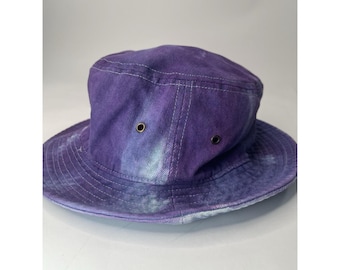 Vintage Purple Bucket Hat E-Flag Cotton Fishing Hat Hunting Cap Outdoor Summer Sun Hat Unisex Festival Y2K