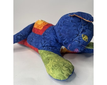 Quilted Floral Patchwork Cat Stuffed Animal Plush TOY Cottagecore
