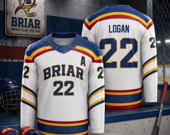 Briar University Hawks Hockey Jersey, Garrett Graham 44 Hockey Tee, Off Campus Inspired College Romance Shirt, Hockey Fan Merch