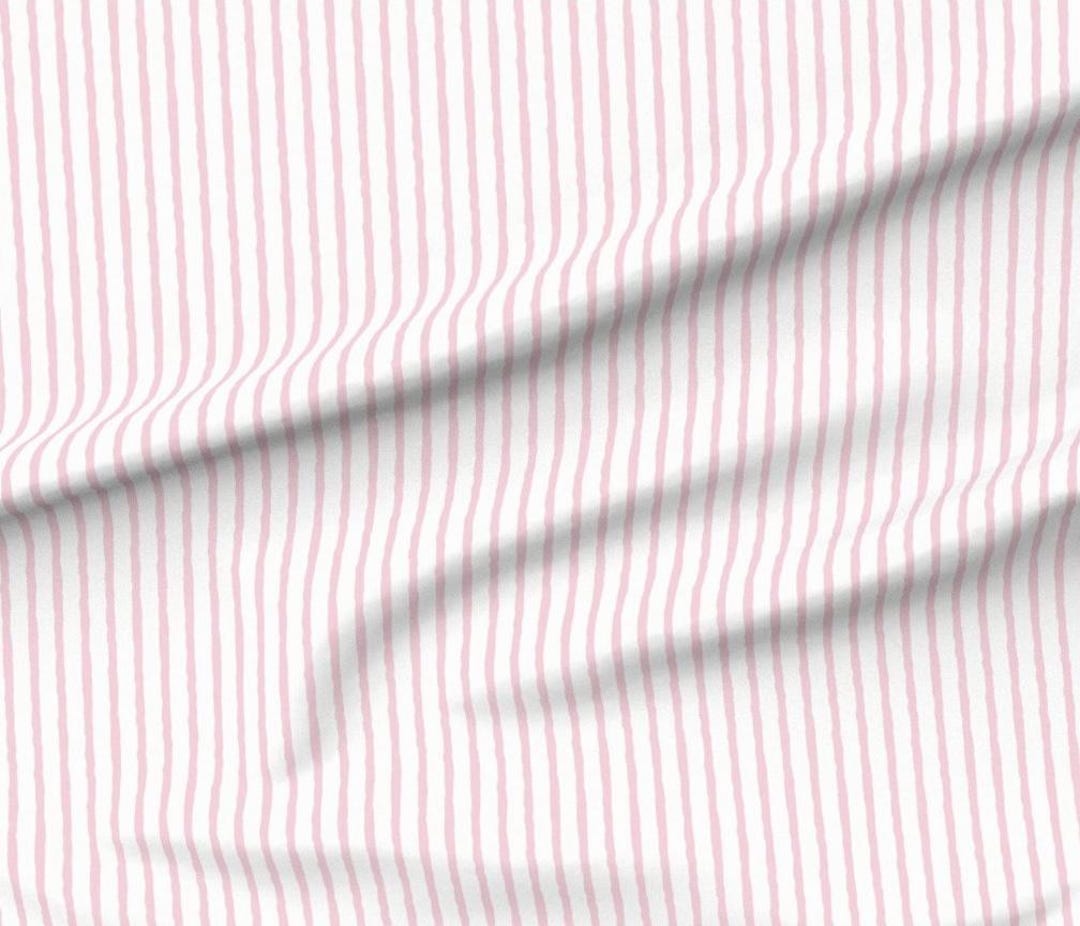Pastel Rose Pink Stripe Fabric by the Yard Boho Baby Home Decorator ...