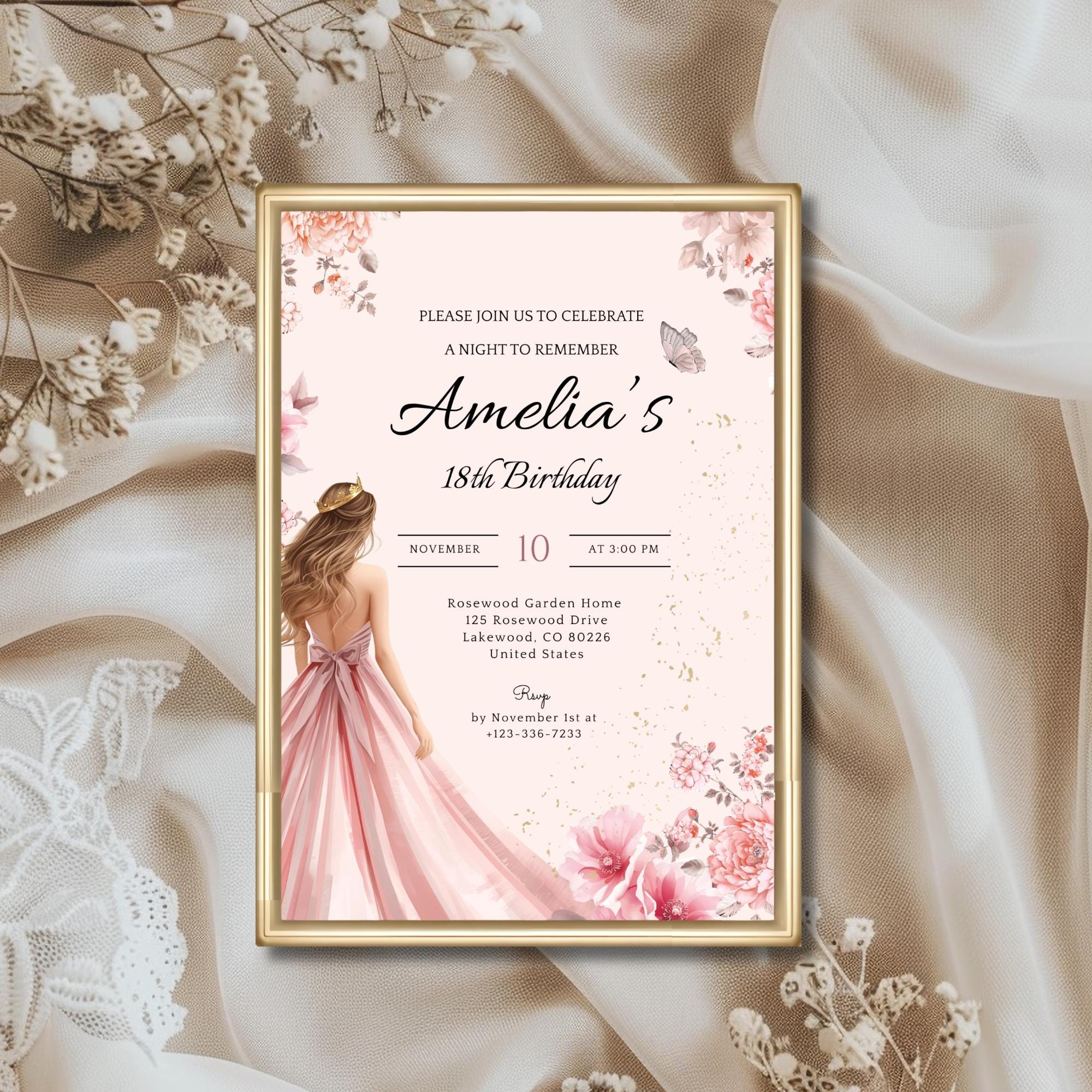 Sample Debut Design Layout For Posting Debut Invitation Layout