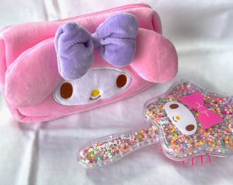 My melody hairbrush & pouch set, Pencil case, Makeup bag, hairbrush