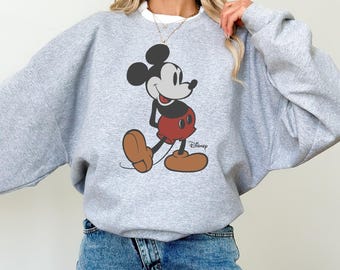 Musse Pigg-tröja, klassisk Disney-tröja, vintage-tröja med Musse Pigg, söt tecknad tröja, Disney-present till kvinnor