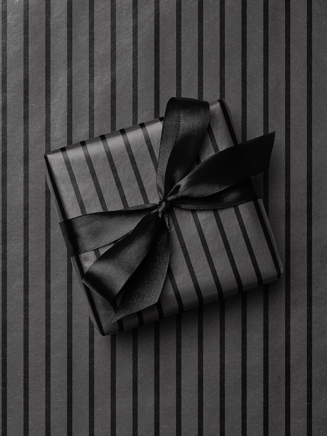 Black Striped Wrapping Paper, Modern Minimalist Gift Wrap, Monochrome ...