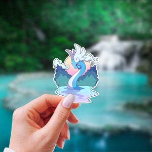 ドラゴンエアステッカー｜防水ビニールステッカー｜アニメステッカー｜水タイプのポケモンステッカー｜アニメステッカー｜ゲームステッカー