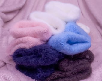 Lot duveteux (3/6 paires) de chaussettes duveteuses flocons de neige : douillettes et chaudes, cadeau hiver/printemps
