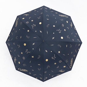 Floral Rain Umbrella: Anti-UV Parasol with Eastern Gilding Design