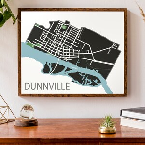 Carte typographique de Dunnville, Ontario | | du comté de Haldimand Carte de la ville Imprimer | carte du Canada | | d’affiche de carte personnalisée Impression de carte personnalisée