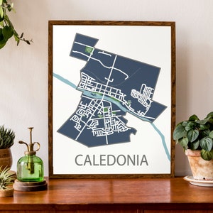 Carte typographique de Caledonia, Ontario | | du comté de Haldimand Carte de la ville Imprimer | carte du Canada | | d’affiche de carte personnalisée Impression de carte personnalisée
