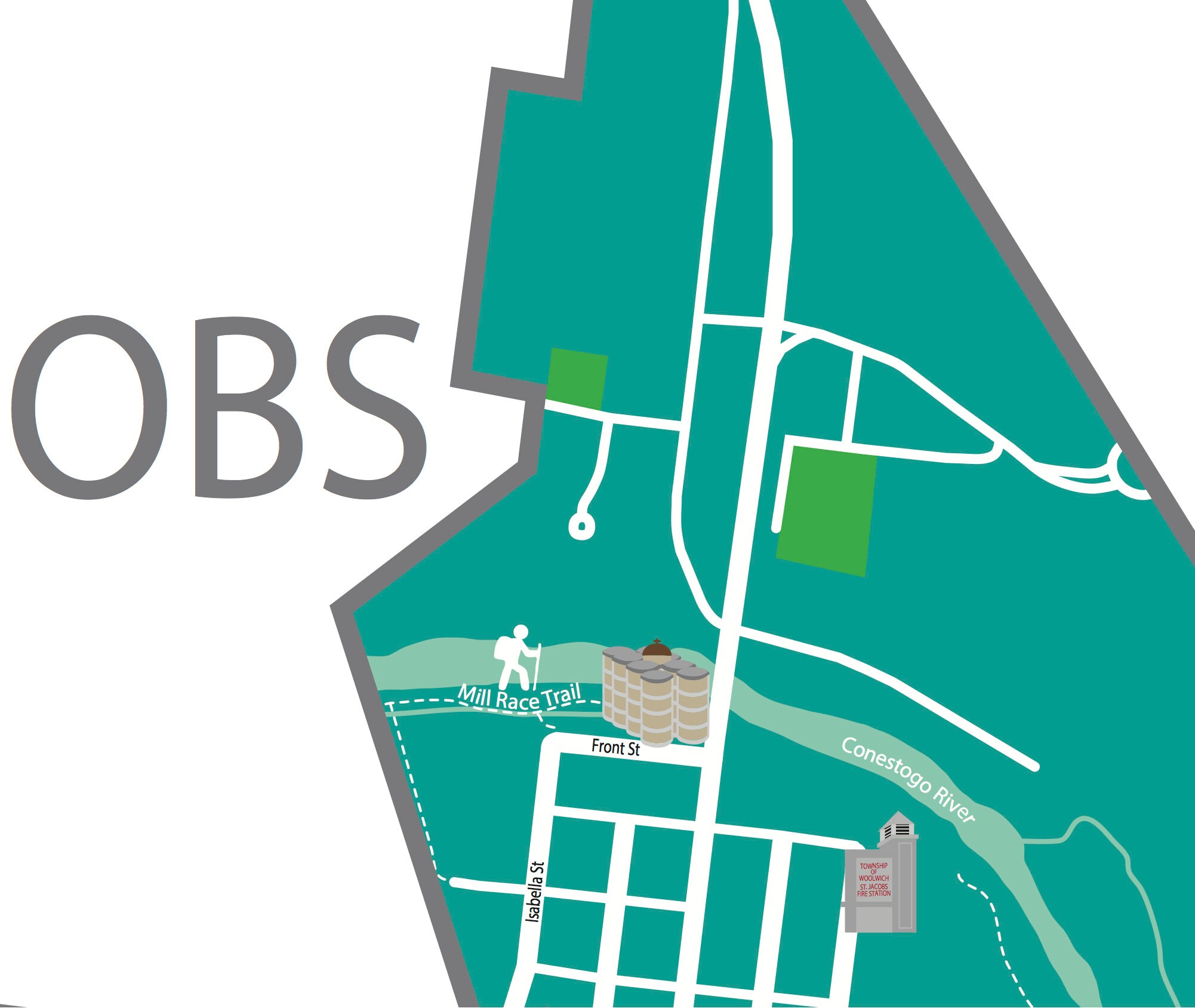 Typographic Map of St. Jacobs Ontario Waterloo Region Town Etsy