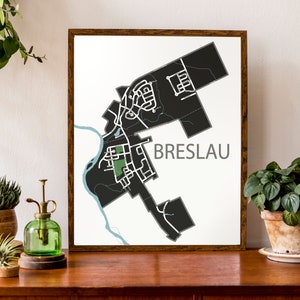 Carte typographique de Breslau, Ontario | Carte de la ville de la région de Waterloo Imprimer | Carte de la ville Imprimer | | de l’aéroport YKF | d’affiche de carte personnalisée Art personnalisé