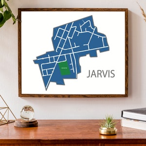 Carte typographique de Jarvis, Ontario | Comté de Haldimand | Impression du plan de la ville | Carte du Canada | Poster de carte personnalisée | Impression de carte personnalisée