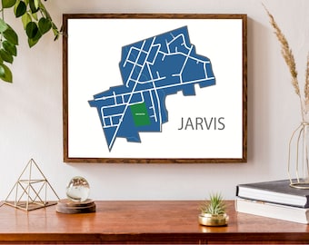 Typographic Map of Jarvis, Ontario  | Haldimand County | City Map Print | Canada Map | Custom Map Poster | Personalized Map Print