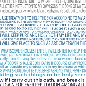 Modern Hippocratic Oath Print Doctor Oath Print Perfect Doctor Gift Medical School Graduation Gift Custom Poster Personalized Art image 2