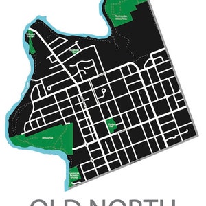 Typographic Map of the Old East Village Neighbourhood in London ...