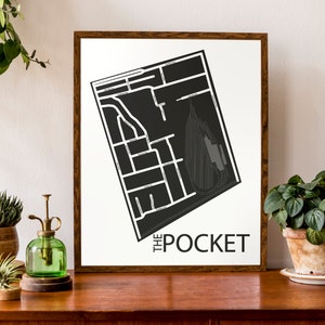 Carte typographique du quartier Pocket à Toronto | La carte du quartier de Danforth | | d’impression de cartes modernes Affiche de carte personnalisée