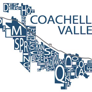 Typographic Map of the Coachella Valley in California USA Map Print United States Map Poster Custom Map Poster Personalized Map Art image 8