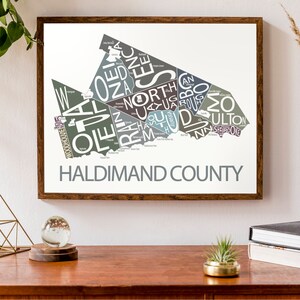 Carte typographique du comté de Haldimand | carte du comté Imprimer | Affiche de la carte de l’Ontario | carte canadienne | | d’affiche de carte personnalisée Impression de carte personnalisée