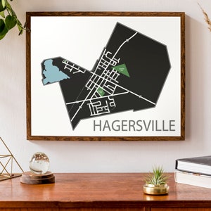 Carte typographique de Hagersville, Ontario | | du comté de Haldimand Carte de la ville Imprimer | carte du Canada | | d’affiche de carte personnalisée Impression de carte personnalisée
