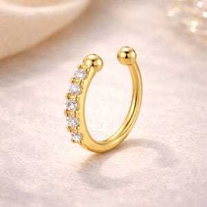 Ear Cuff Non Piercing – Orecchini A Clip In Oro 14K, Chunky, Ipoallergenici, Per Donne E Ragazze, Senza Buco - 2