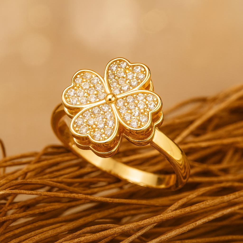 grossiste Bague acier inoxydable à trèfle et Strass , SIRA