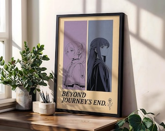 Plakat anime Sousou No Frieren: minimalistyczna grafika ścienna Manga
