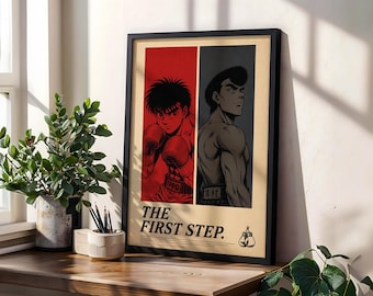 Plakat anime Hajime No Ippo: Minimalistyczny wydruk artystyczny mangi