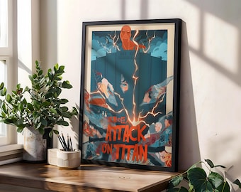 Attack on Titan Anime Poster: Vintage Manga Art Print