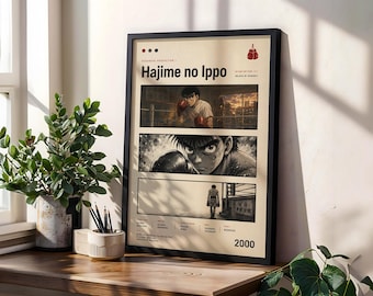 Plakat anime Hajime No Ippo: Minimalistyczny wydruk artystyczny mangi