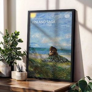 Póster de la saga Vinland: impresión artística manga anime vintage