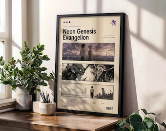 Plakat Neon Genesis Evangelion: Vintage Anime Manga Art Print