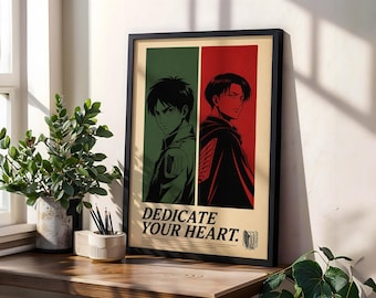 Plakat anime Attack on Titan: Vintage Manga Art Print