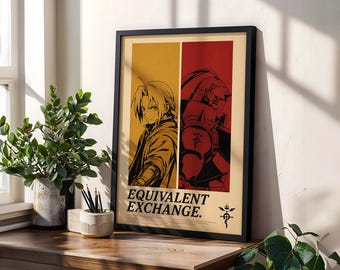 Plakat Full Metal Alchemist: Vintage Anime Manga Art Print