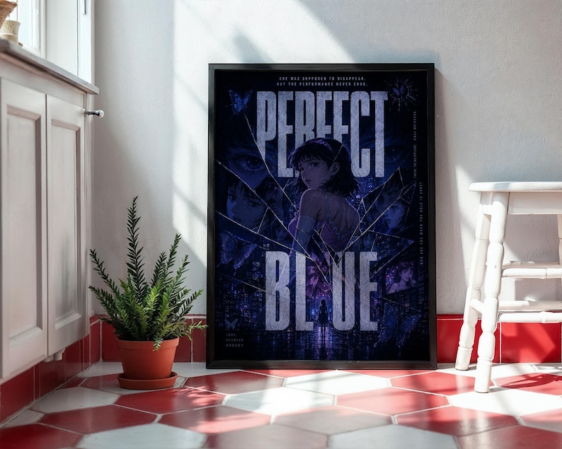 Perfect Blue Notes Perfect Blue Anime Poster: Dark Grunge Typography Manga Art Print - Etsy