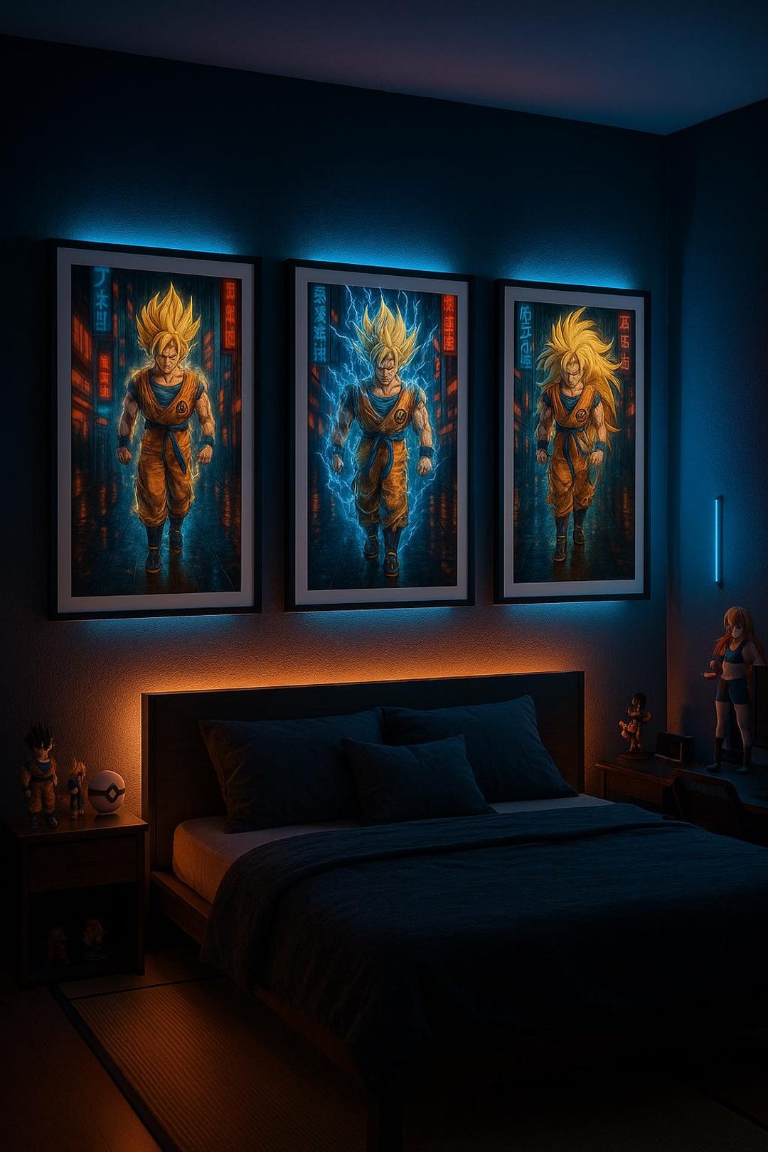 Goku Super Saiyan Canvas Set: Dragon Ball Z Anime Wall Art - Etsy Canada