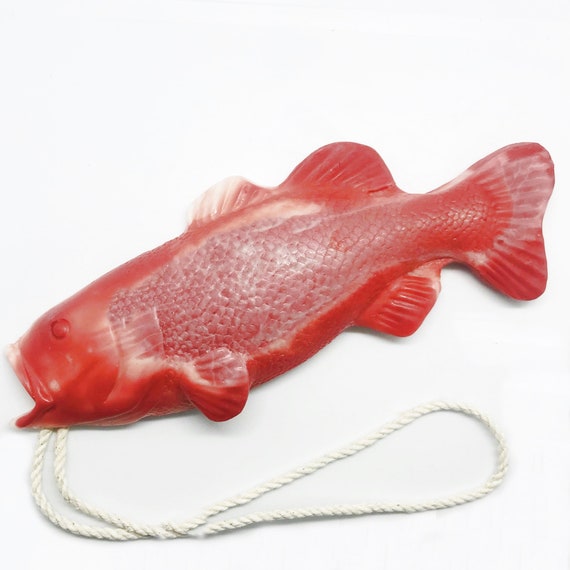 Bass Fish Soap On A Rope, Handmade Soap Bars, Made in The USA Pack of