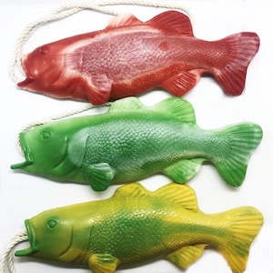 Three Pack Bass Soap on a Rope, Fishing Gifts, Easter Day gifts for Men, Funny Gifts, For Him, Gifts for Kids, Soap for Men