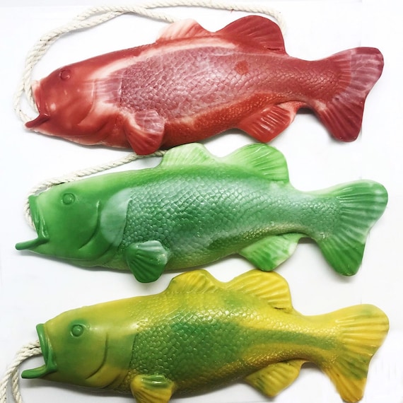 Three Pack Bass Soap on a Rope, Fishing Gifts, Stocking Stuffers