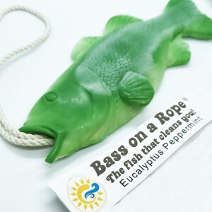 Bass Soap on a Rope, Gifts for Kids, Stocking Stuffers, Fish Soap, Fishing Gifts, Soap for Men, Funny Gifts for Him, for Men, Secret Santa image 3