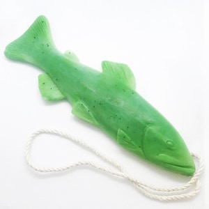 Trout Soap on a Rope, Gifts for Dad, Fishing Gifts, Birthday, Gifts for him, Natural soap,  Handmade Soap