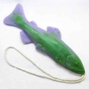 Trout Soap on a Rope, Fishing Gifts, Fly Fishing, Angler, Funny Soap, Soap for Him, Soap for Kids, Birthday Gift, Gifts for Dad