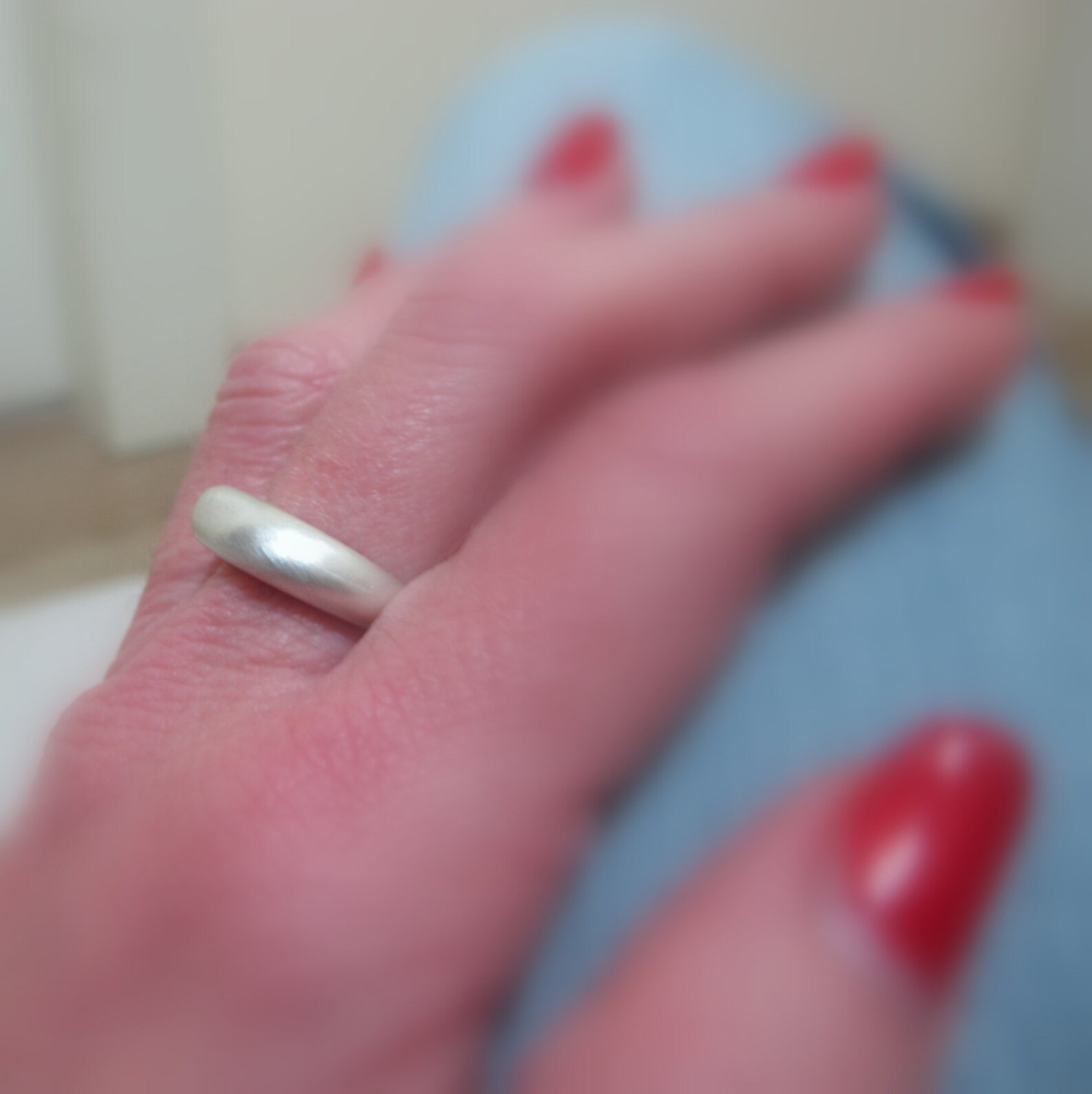 Minimalist silver ring made to order Dome ring Simple silver Etsy