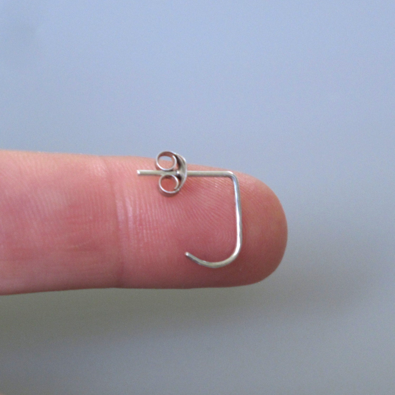 Thin Suspender Earring Sterling Silver Ear Suspender Etsy