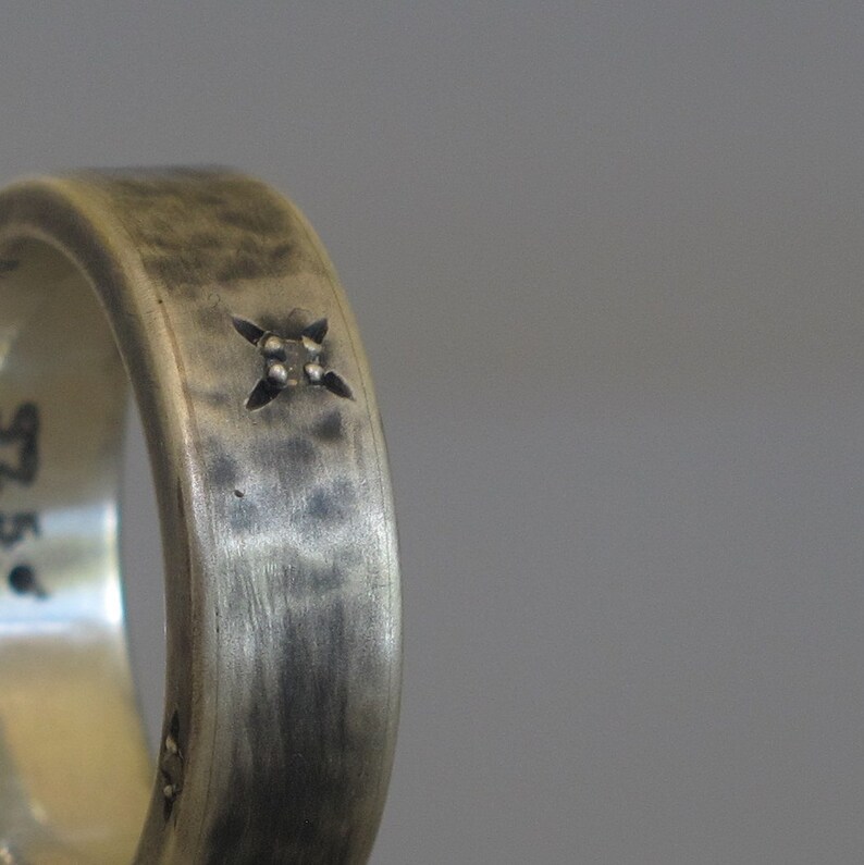 Mens oxidized wedding band Rustic wedding band Men/'s Jewelry Silver diamond band