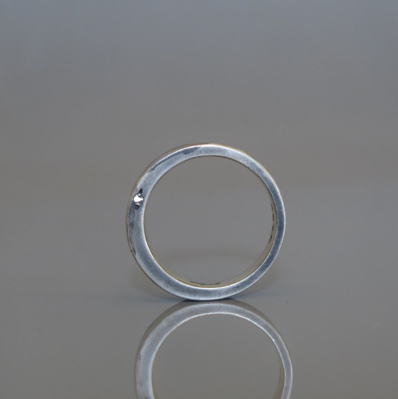 Mens oxidized wedding band Rustic wedding band Men/'s Jewelry Silver diamond band